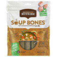 Rachael Ray Nutrish Dog Chews, Bones, with Chicken & Veggie, 6 Each