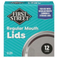 First Street Lids, Regular Mouth - 12 Each