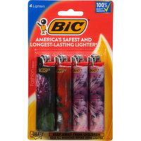 BiC Lighters - 4 Each