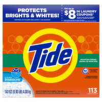 Tide Powder Laundry Detergent, Mountain Spring, 113 loads, 143 oz, 143 Ounce