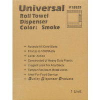 First Street Roll Towel Dispenser, Smoke - 1 Each