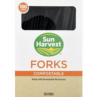 Sun Harvest Forks, Compostable - 100 Each