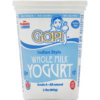 Gopi Yogurt, Whole Milk, Indian Style - 32 Ounce