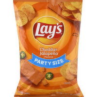 Lays Potato Chips, Cheddar Jalapeno Flavored, Party Size - 12.5 Ounce