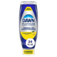 Dawn Dawn Platinum EZ Squueze Dish Soap Bleach Alternative Clean Lemon, - 24 Ounce