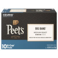 Peet's K-Cup Pods Ground Medium Roast Big Bang Coffee