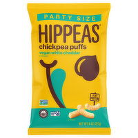 Hippeas Chickpea Puffs, Vegan White Cheddar Flavored, Party Size - 8 Ounce