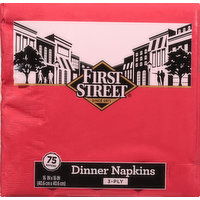 First Street Napkins, Dinner, Classic Red, 3-Ply - 75 Each