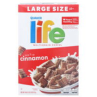 Life Cereal, Multigrain, Cinnamon, Large Size - 18 Ounce