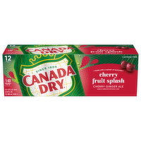 Canada Dry Cherry Fruit Splash Ginger Ale - 12 Each