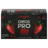 Oikos Pro Yogurt, Cultured, Ultra-Filtered Milk, Strawberry, 4 Pack - 4 Each