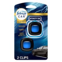 Febreze Car Air Freshener Odor-Fighting Automotive Vent Clip Ocean Scent, 2ct, 2 Each