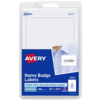 Avery Name Badges Plain - 100 Each