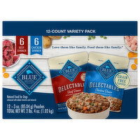 Blue Buffalo Food for Dogs, Natural, Assorted, Delectables, Variety Pack - 12 Each