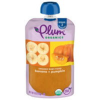 Plum Organics Stage 2 Organic Baby Food Banana + Pumpkin 4oz Pouch - 4 Ounce