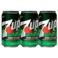 7-UP Soda, Zero Sugar, Lemon Lime - 6 Each