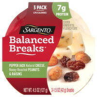 Sargento Bal Breaks Pepper Jack wPeanuts & Raisins - 4.5 Ounce