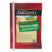 Sargento Sliced Cheese, Natural, Provolone - 12 Each