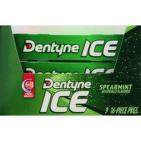 Dentyne Gum, Sugar Free, Spearmint - 9 Each