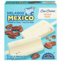 Helados Mexico Ice Cream Bars, Premium, Pecan - 6 Each