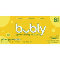 bubly Sparkling Water, Pineapple - 8 Each