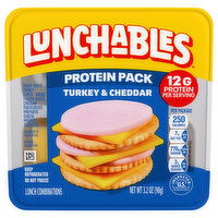Lunchables Protein Pack Turkey & Cheddar Lunch Combinations - 3.2 Ounce