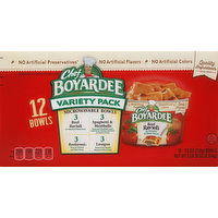 Chef Boyardee Bowsl, Microwavable, Variety Pack - 12 Each