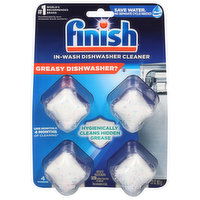 Finish Dishwasher Cleaner, In-Wash - 4 Each