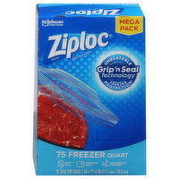 Ziploc Seal Top Bags, 75 Freezer Quart, Mega Pack - 75 Each