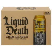 Liquid Death Iced Tea, Grim Leafer, King Size Cans - 8 Each