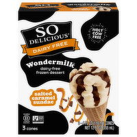 So Delicious Dairy Free Frozen Dessert, Dairy-Free, Salted Caramel Sundae - 3 Each