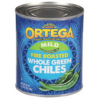 Ortega Green Chiles, Fire Roasted, Mild, Whole - 27 Ounce