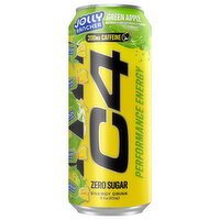 C4 Zero Sugar Jolly Rancher Green Apple Energy Drink - 16 Fluid ounce