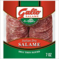 Gallo Salame Deli Thin Sliced Italian Dry Salami Lunch Meat - 7 Ounce