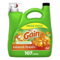 Gain Liquid Laundry Detergent, Island Fresh Scent, 107 Loads, 154 Ounce