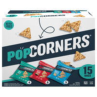 PopCorners Corn Snacks, Sea Salt, Kettle Corn, White Cheddar - 15 Each