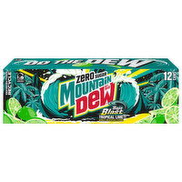 Mountain Dew Zero Sugar Baja Blast Soda - 12 Each