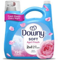 Downy Soft, 2 in 1 Soft and Fresh Liquid Fabric Softener, April Fresh, 190 Loads - 140 Fluid ounce