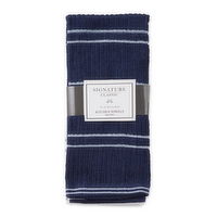 Ribbed Blue Terry Dishtowel, 2 Each