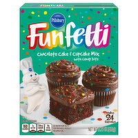 Pillsbury Cake & Cupcake Mix, with Candy Bits, Chocolate - 15.25 Ounce