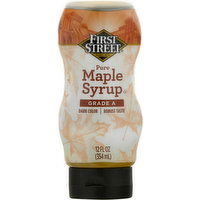 First Street Maple Syrup, Pure, 12 Fluid ounce