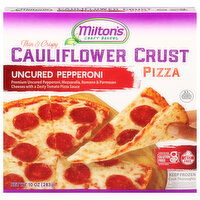 Milton's Pizza, Thin & Crispy Cauliflower Crust, Uncured Pepperoni - 10 Ounce