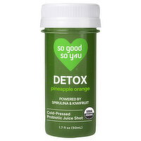 So Good So You Detox Cold-Pressed Pineapple Orange Probiotic Juice Shot - 1.7 Fluid ounce