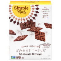 Simple Mills Seed & Nut Flour Chocolate Brownie Sweet Thins - 4.25 Ounce