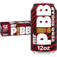 Pibb Mr.  Zero Sugar Cherry Soda Soft Drink Fridge Pack Cans - 12 Fluid ounce