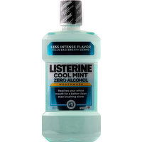 Listerine Mouthwash, Zero Alcohol, Cool Mint - 33.81 Ounce