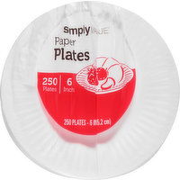 Simply Value Paper Plates, 6 Inch, 250 Each