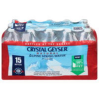 Crystal Geyser Alpine Spring Water, Natural, 15 Each