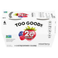 Too Good & Co. Yogurt, Mixed Berry, Ultra-Filtered, Low Fat - 4 Each