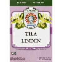 Tadin Herbal Tea, Linden, No Caffeine, Bags - 24 Each